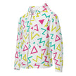 Paper peace Unisex zip hoodie - Neon Geometrics