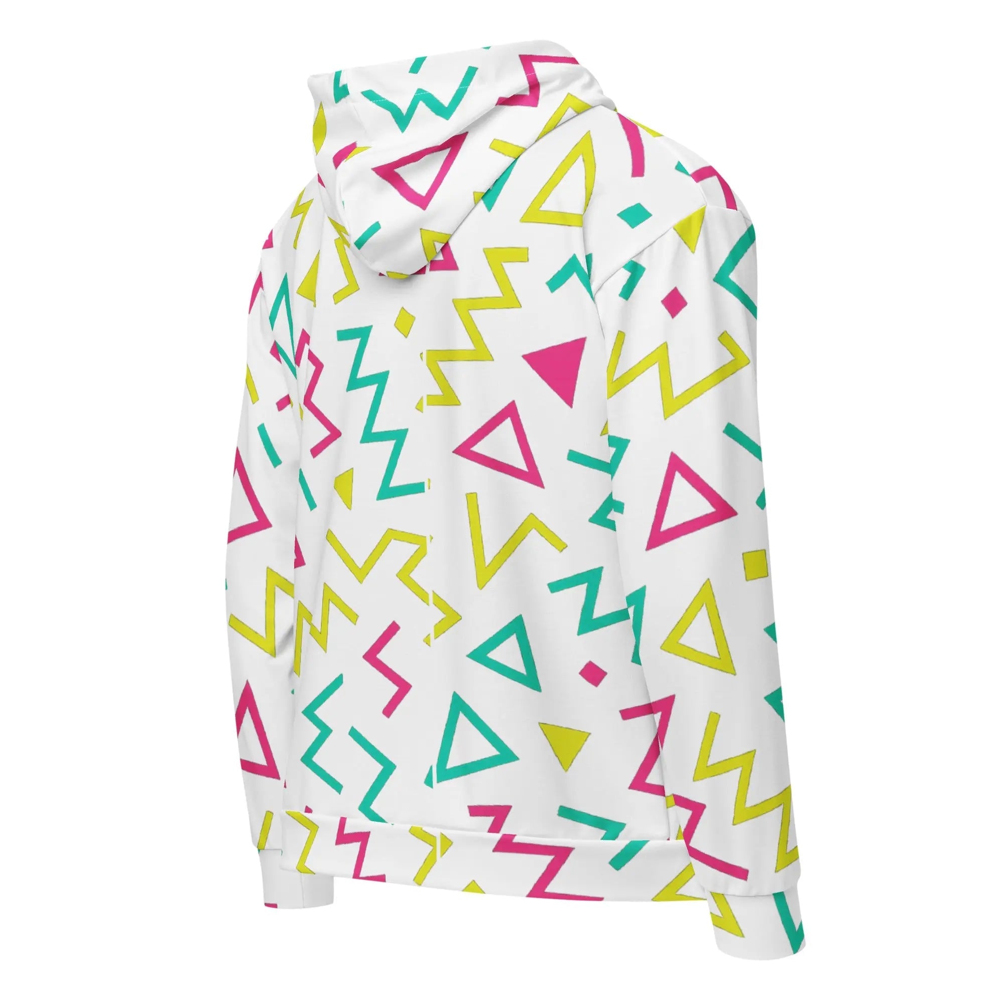 Paper peace Unisex zip hoodie - Neon Geometrics