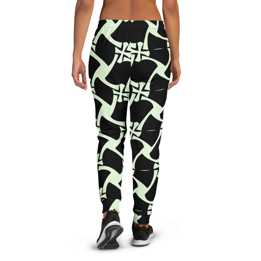 Allover Black Panache Women's Premium Recycled Joggers-Crusader