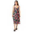 Tie-strap midi dress - Hot Pink Leopard Print