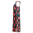 Tie-strap midi dress - Hot Pink Leopard Print