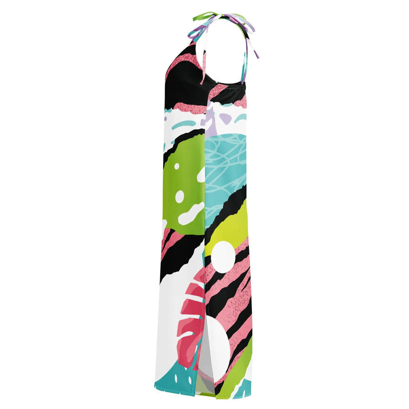 Tie-strap midi dress - Pop-Art Pink