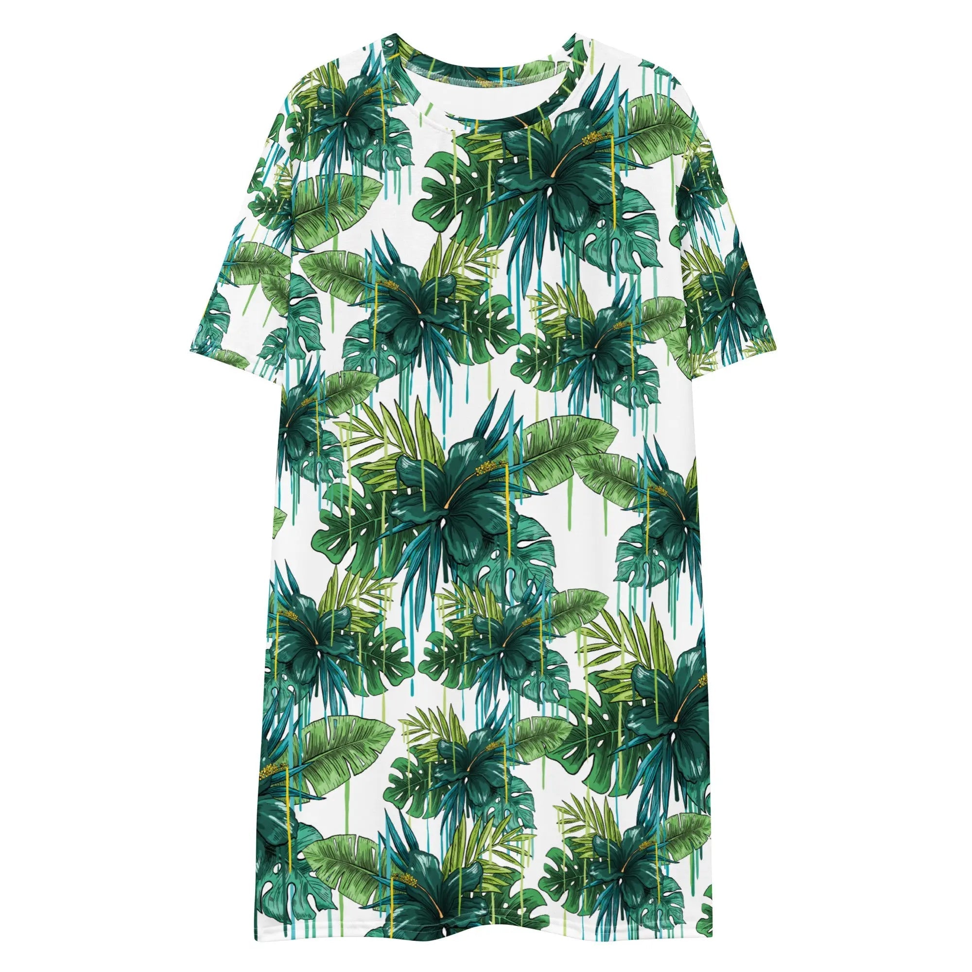T-shirt dress - Green Floral