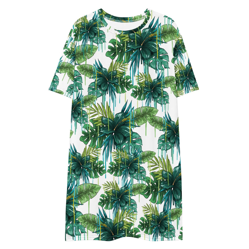 T-shirt dress - Green Floral