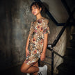 T-shirt dress - Orange Floral