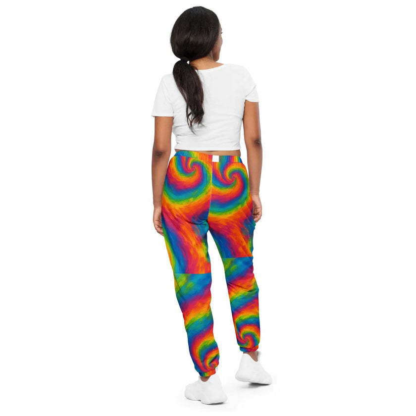 paper peace Unisex track pants - Chaotic Tie-Dye