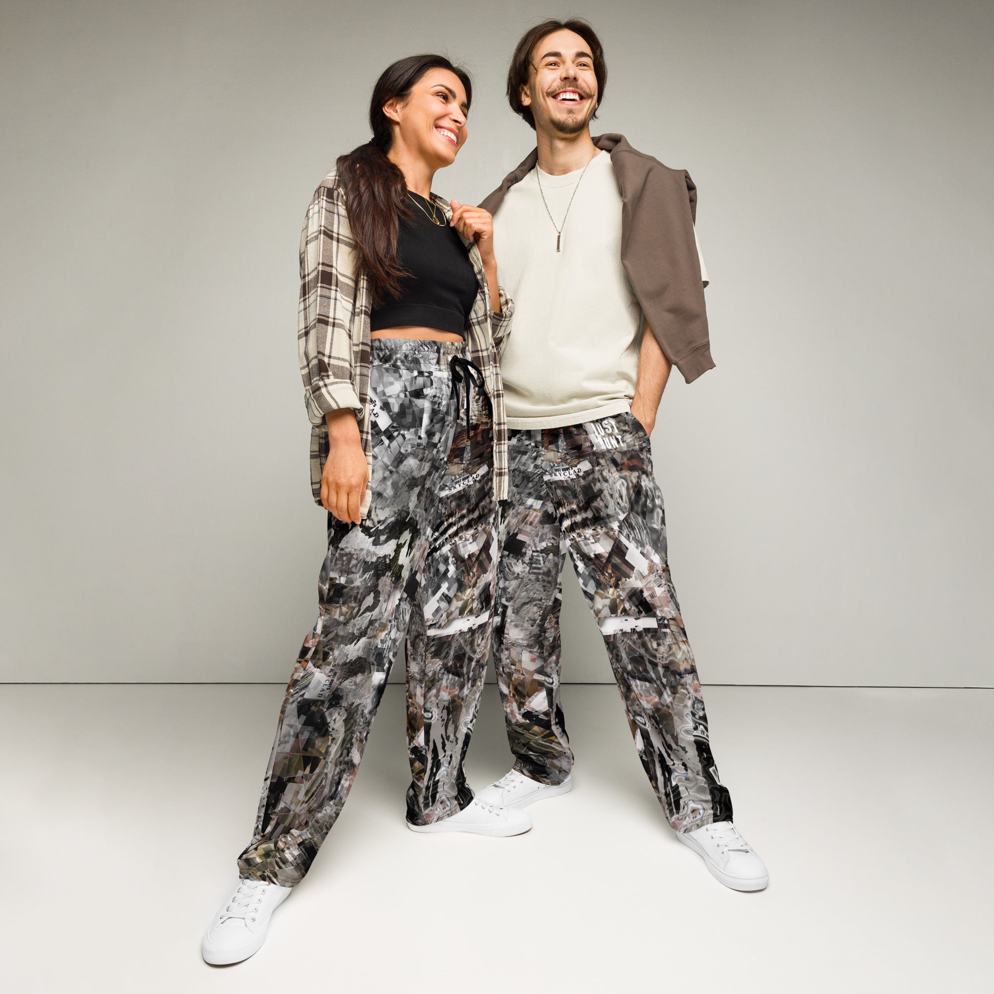 Skyclad Camo Wide-leg joggers