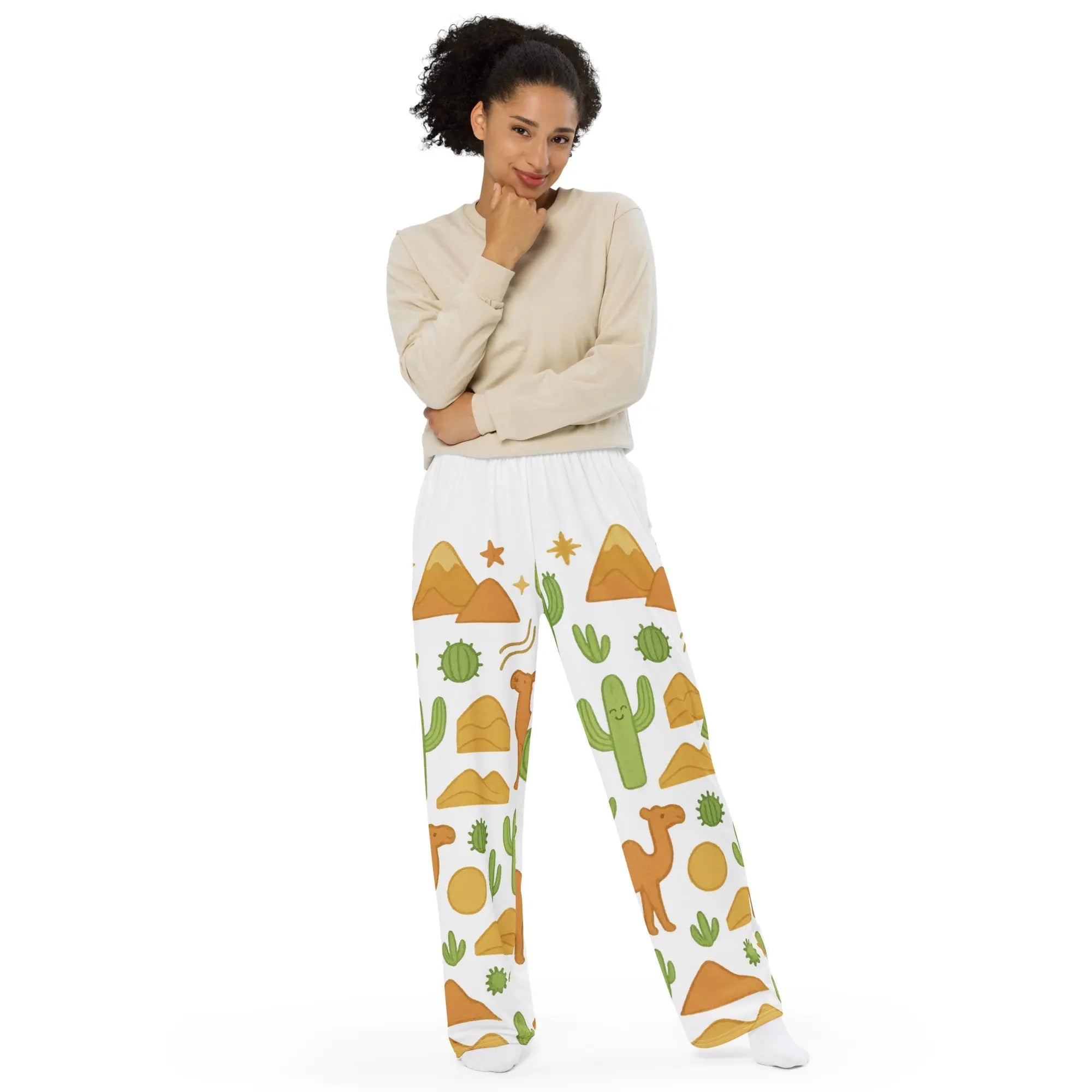 All-over print unisex wide-leg pants