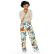 All-over print unisex wide-leg pants - Monarch butterfly