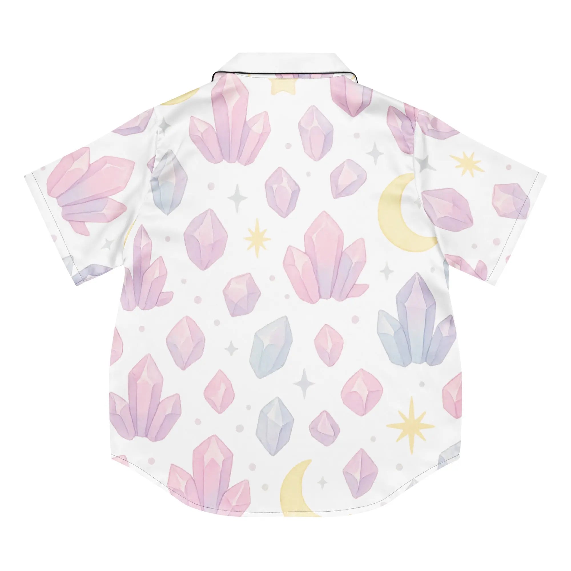 All-over print women’s short sleeve pajama top - Crystal Glow