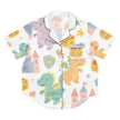 All-over print women’s short sleeve pajama top - Dragon Tales