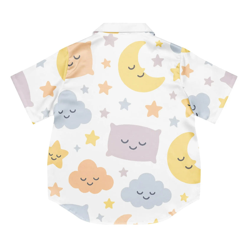 All-over print women’s short sleeve pajama top - Sweet Sleepies