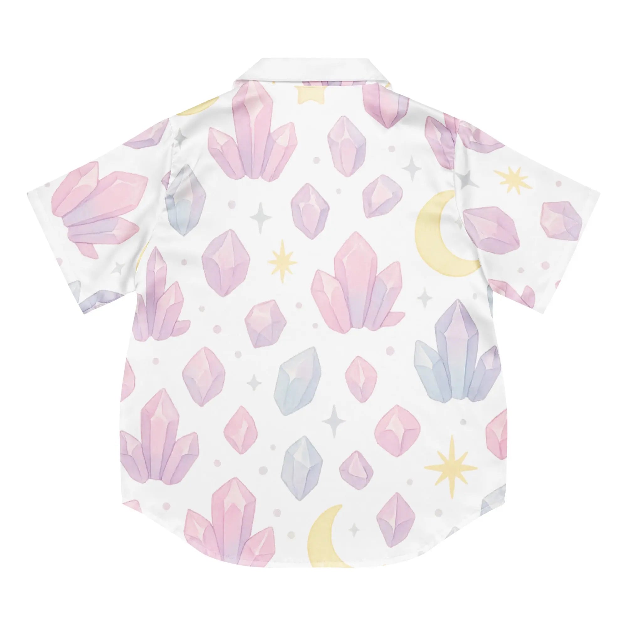 All-over print women’s short sleeve pajama top - Crystal Glow