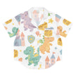 All-over print women’s short sleeve pajama top - Dragon Tales