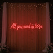 All You Need Is Love Heart Neon Sign