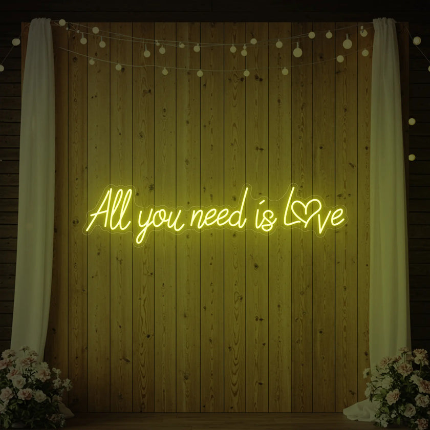 All You Need Is Love Heart Neon Sign