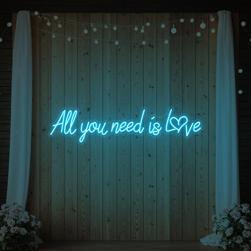 All You Need Is Love Heart Neon Sign