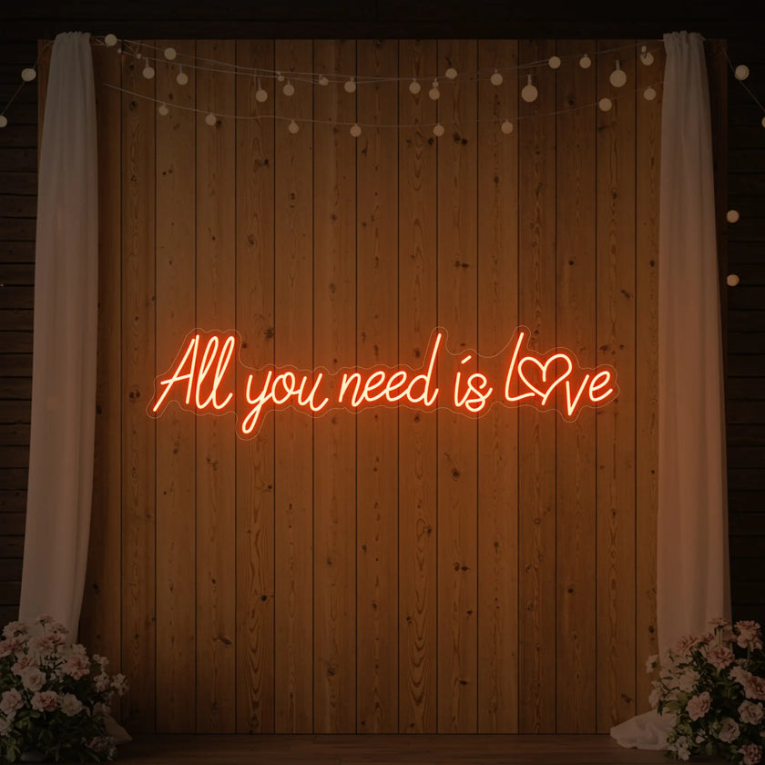 All You Need Is Love Heart Neon Sign