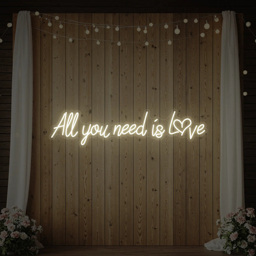 All You Need Is Love Heart Neon Sign