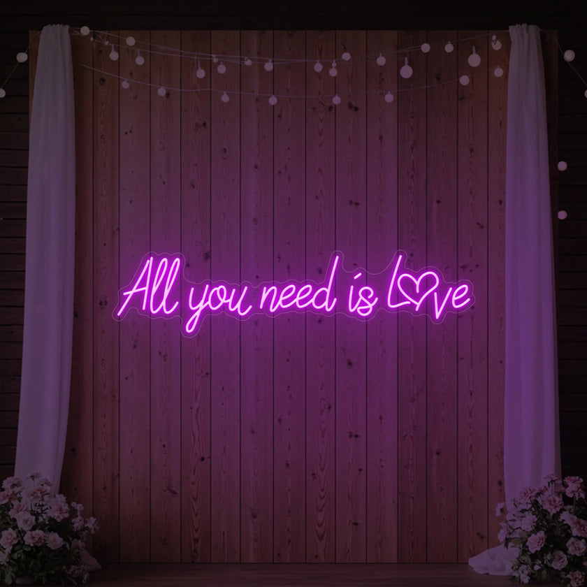 All You Need Is Love Heart Neon Sign