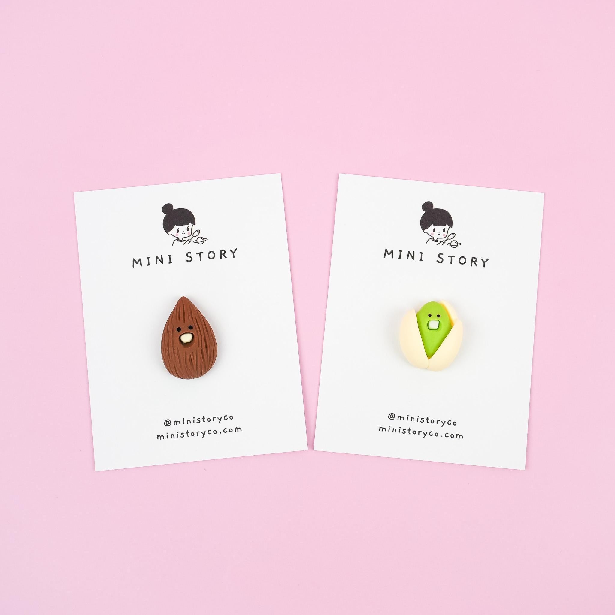 Almond and Pistachio Pins Set