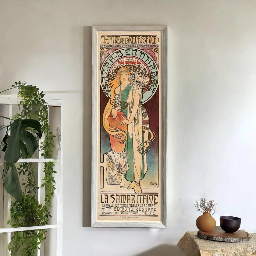 Alphonse Mucha La Samaritaine Vintage Theatre Poster: Framed Art Print