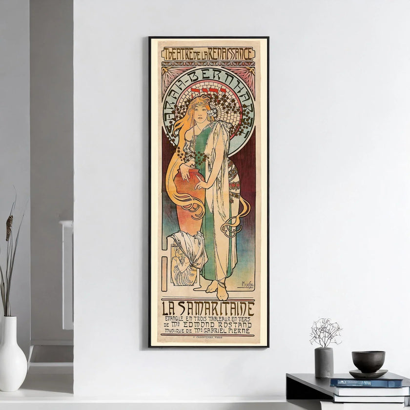Alphonse Mucha La Samaritaine Vintage Theatre Poster: Framed Art Print