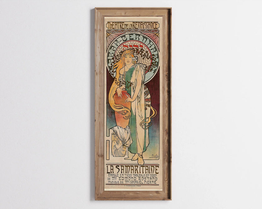 Alphonse Mucha La Samaritaine Vintage Theatre Poster: Framed Art Print