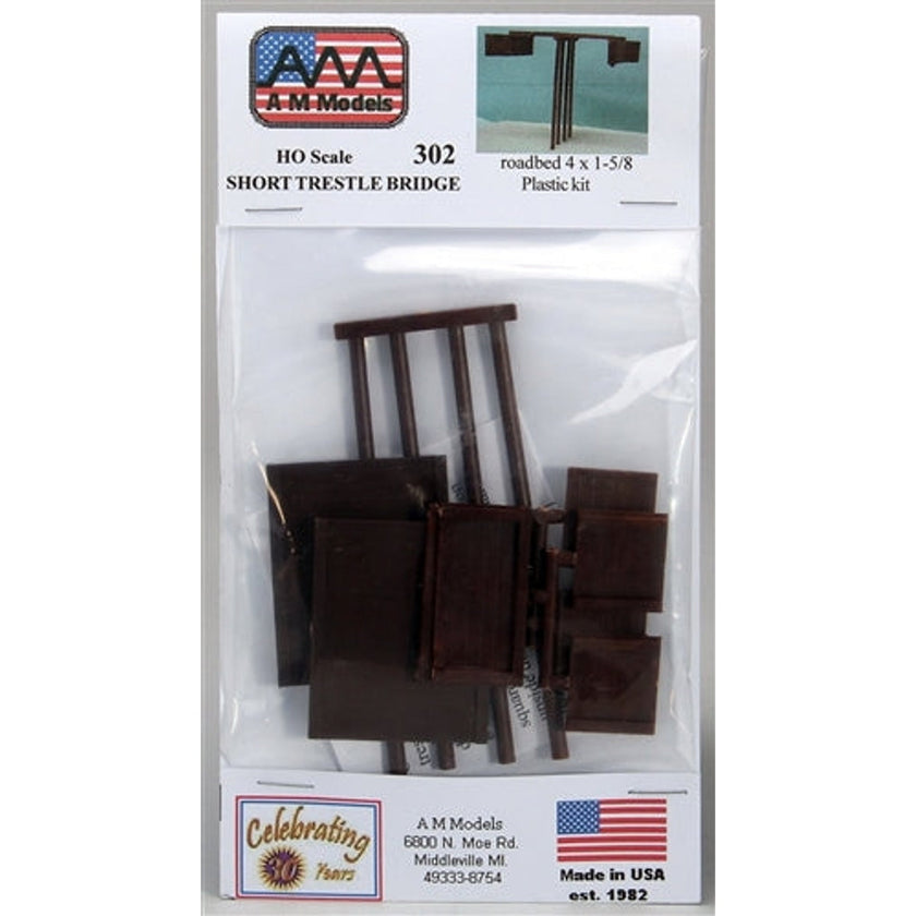 AM Models 302 HO Short Trestle Bridge Kit NIB