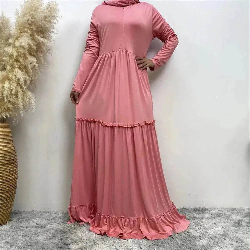 Amazing Simple Maxi Gown Abaya Dress for Sophisticated Arab Dubai Turkey Middle Eastern Women.