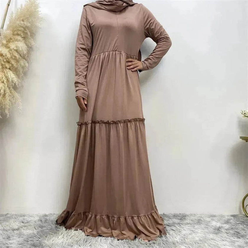 Amazing Simple Maxi Gown Abaya Dress for Sophisticated Arab Dubai Turkey Middle Eastern Women.