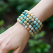 Flower Amazonite Gemstone Bracelet