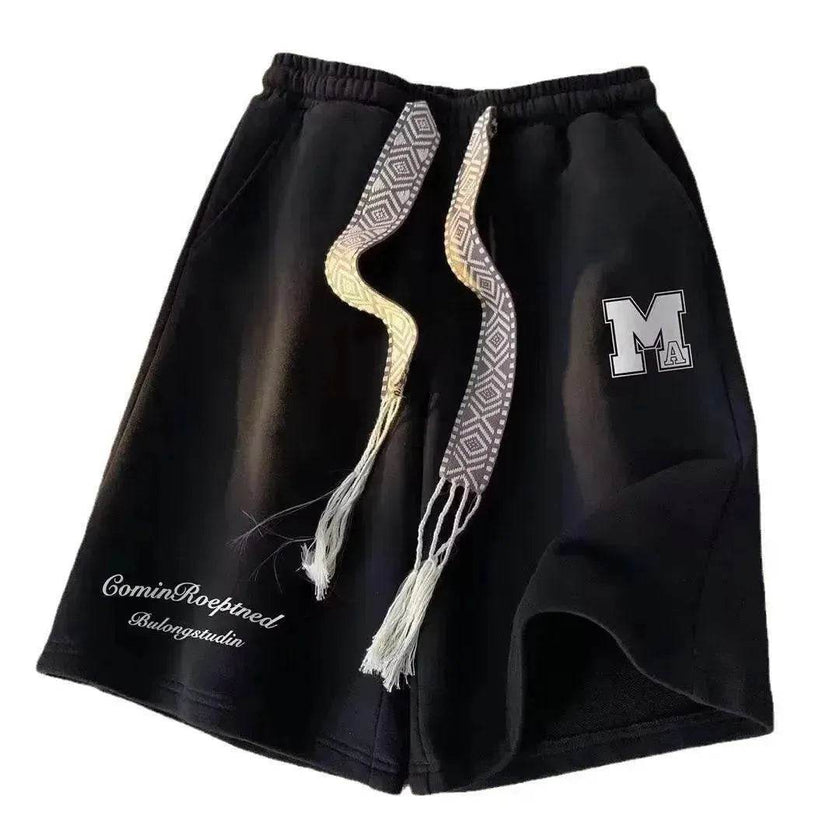 American High Street Fashionable Large Trunks Loose Sports And Leisure Middle Pants