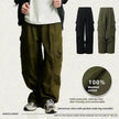 American Retro Loose Side Pocket Wide-leg Cargo Pant for men
