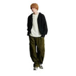 American Retro Loose Side Pocket Wide-leg Cargo Pant for men