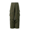 American Retro Loose Side Pocket Wide-leg Cargo Pant for men