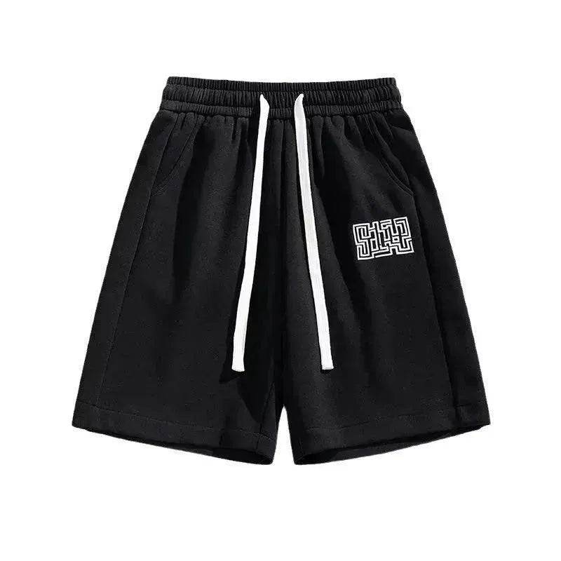 American Retro Shorts Male Student Hong Kong Style Trendy Fashion Fifth Pants Casual