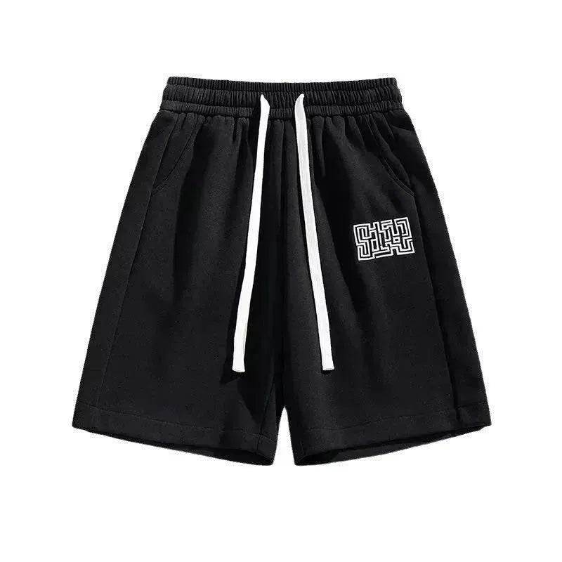American Retro Shorts Male Student Hong Kong Style Trendy Fashion Fifth Pants Casual