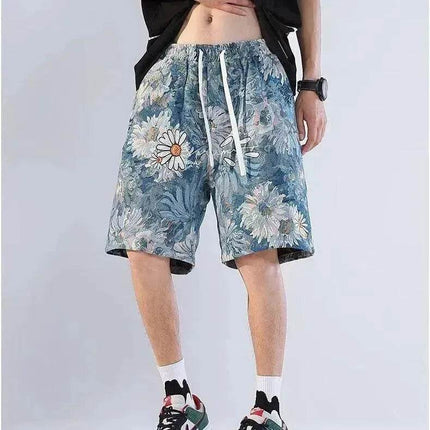 American Retro Shorts Men's Summer Japanese Ins Beach Pants
