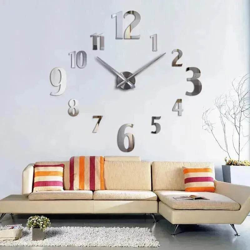 American Style Creative Three-Dimensional Decoration DIY Mirror Wall Stickers Nordic Clocks