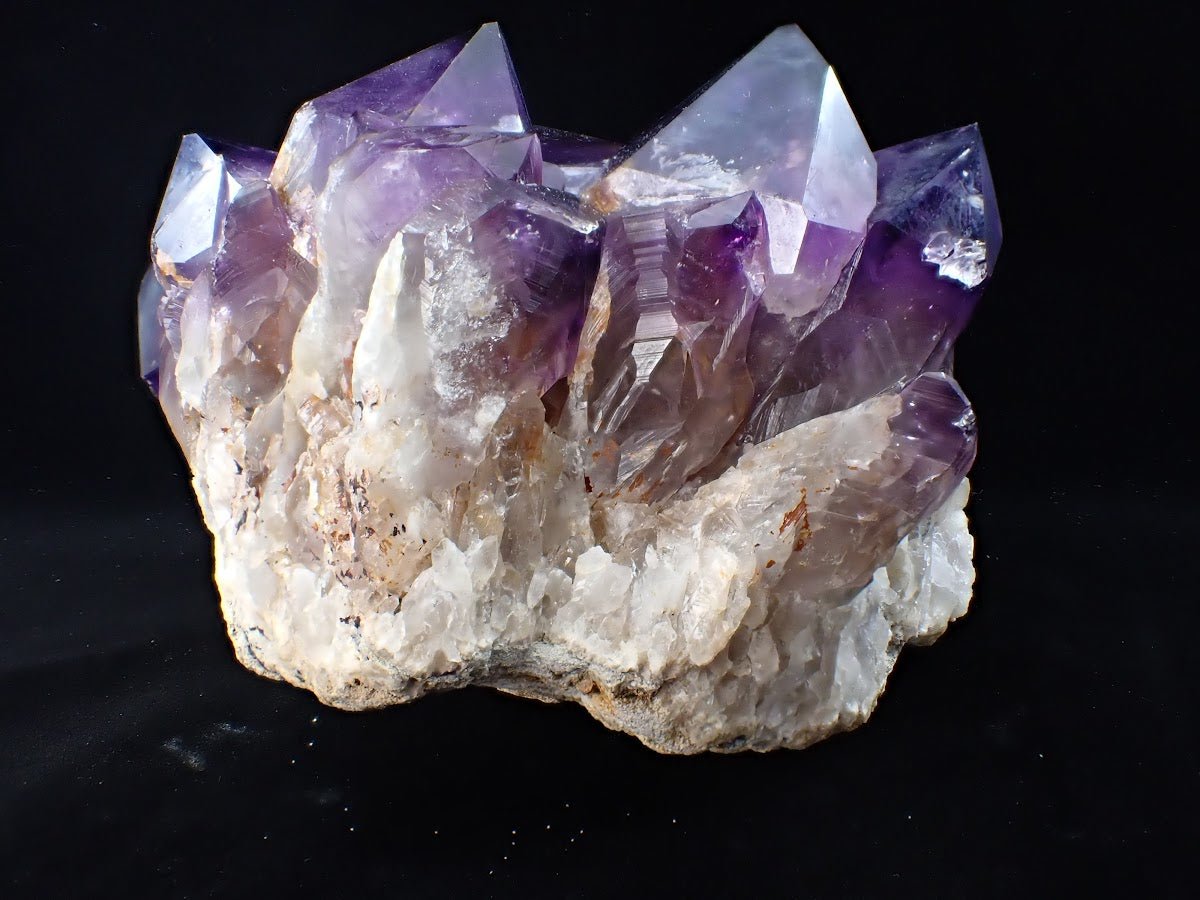 Amethyst Cluster with Deep Purple Zoning & White Matrix, Congo 4.62 kg, 10