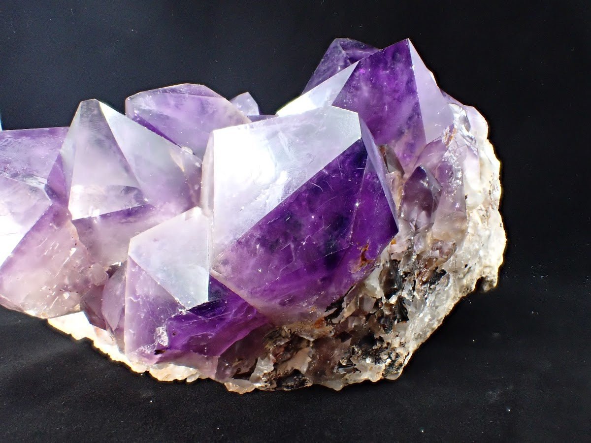 Amethyst Cluster with Deep Purple Zoning & White Matrix, Congo 4.62 kg, 10