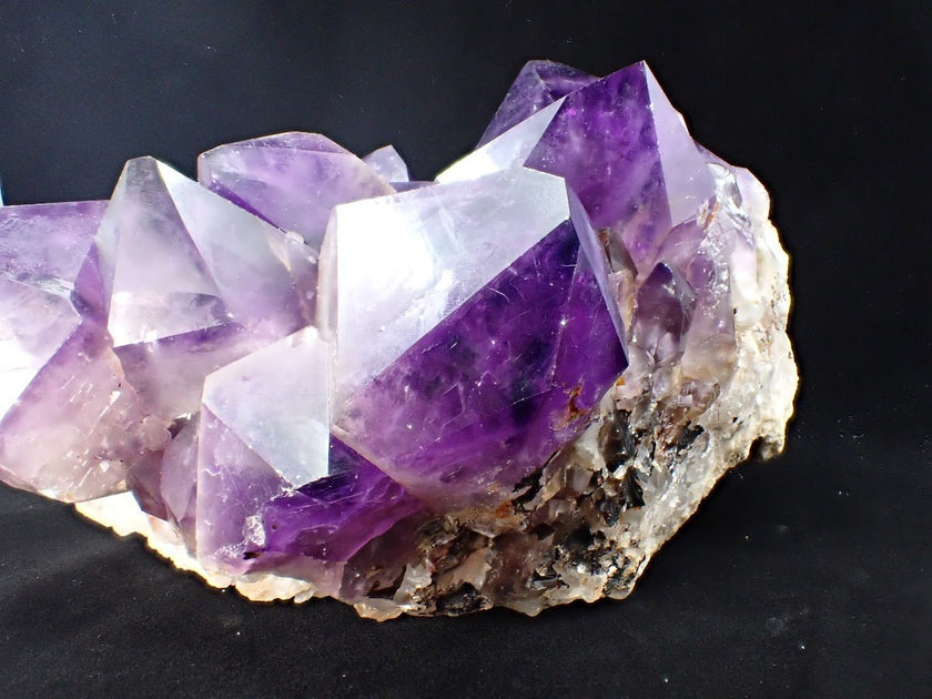 Amethyst Cluster with Deep Purple Zoning & White Matrix, Congo 4.62 kg, 10