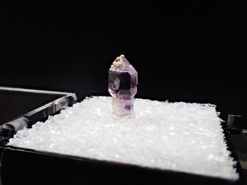 Amethyst with Analcime – Goboboseb Mountains, Namibia – Micro Crystal Specimen (11mm)