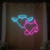 Angel and Devil Hearts Neon Sign
