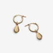 Thérèse -  Anneaux en argent sterling boucles d’oreilles avec breloque amovible