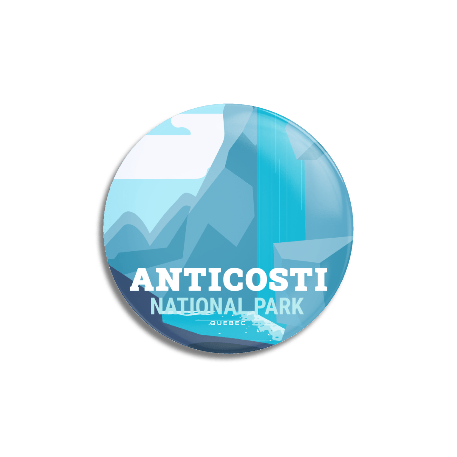 Anticosti National Park of Quebec Pinback Button, Canada Parks