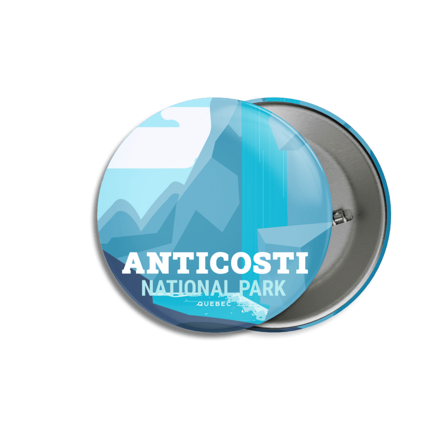 Anticosti National Park of Quebec Pinback Button, Canada Parks