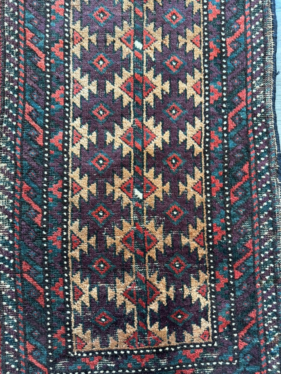 Antique Baluch Bag Face Rug | 1' 6