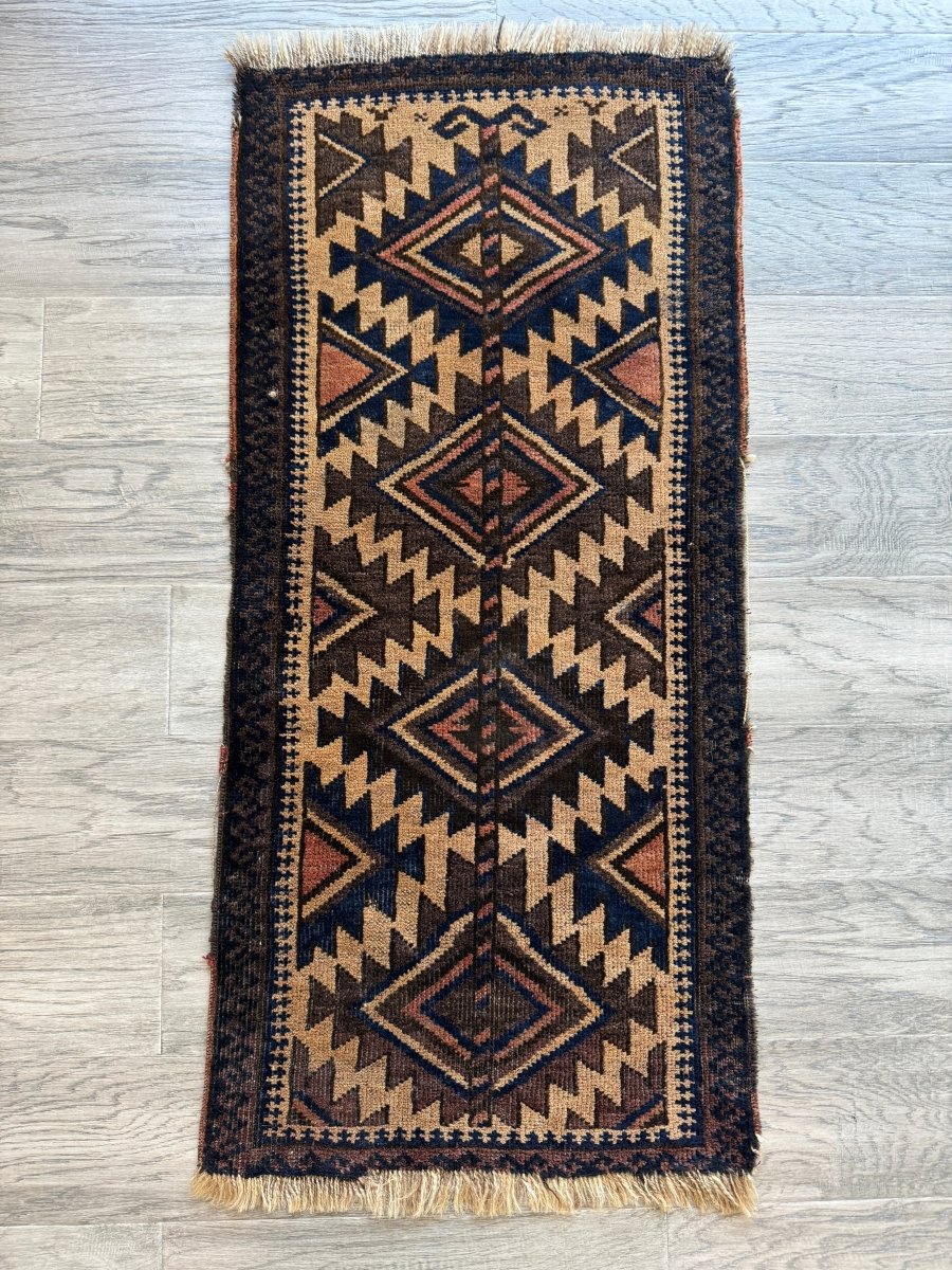 Antique Baluch Bag Face Rug | 1' 6